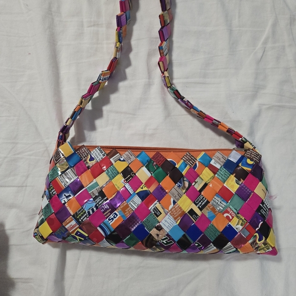 Unique Handmade Clutch Purse made from Mexican Candy/Snack Wrappers - Picture 5 of 10